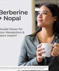 Lifestyle photo promoting Kabooya Berberine Nopal metabolic wellness support